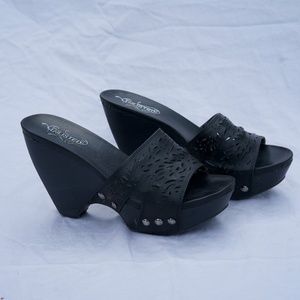 Unlisted Dot Com Platform Sandal in Black
